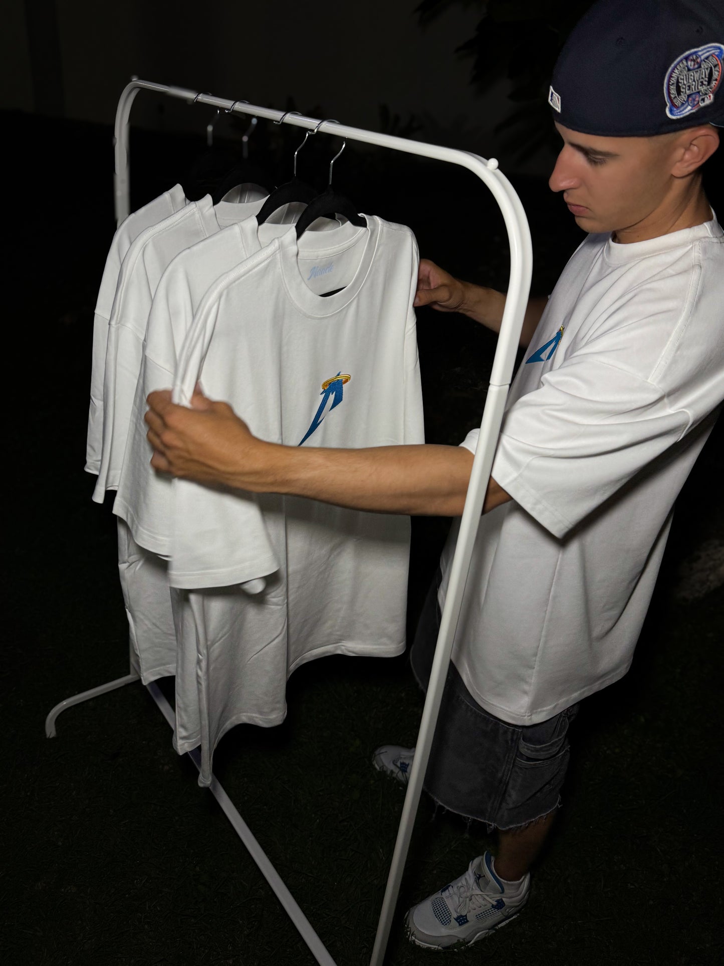 Miracle Blue White Tee